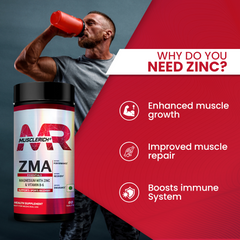 Muscle Rich ZMA (Magnesium with Zinc & Vitamin B-6) 60 Tablets