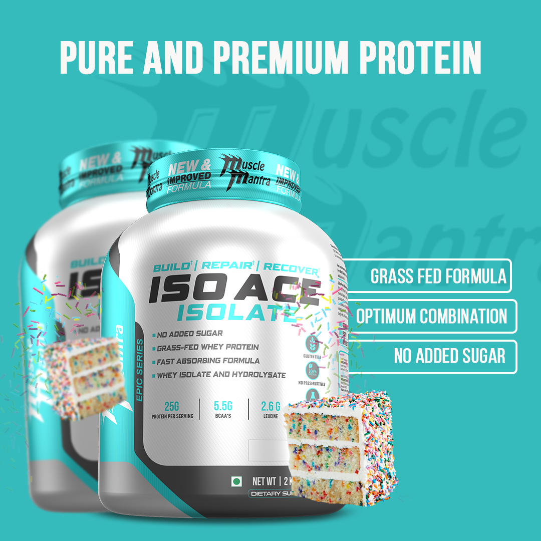 Muscle Mantra Epic Series ISO ACE ISOLATE For Build | Repair | Recovery -Configurable Product-isolate, Protein, whey protein isolate- Muscle Mantra 