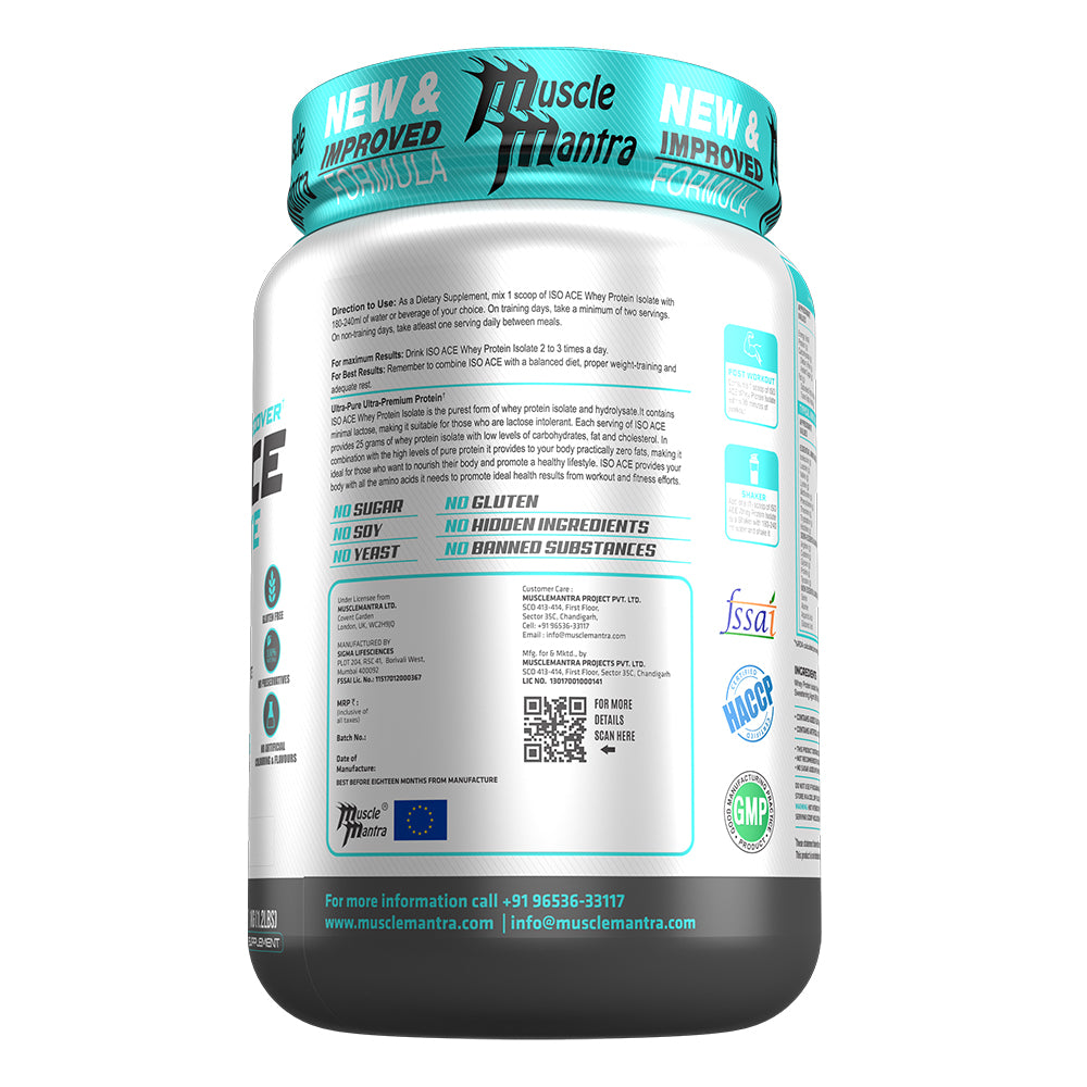 Muscle Mantra Epic Series ISO ACE ISOLATE For Build | Repair | Recovery -Configurable Product-isolate, Protein, whey protein isolate- Muscle Mantra 