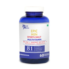 MUSCLE MANTRA EPIC MEN MULTIVITAMIN 60 VEGETARIAN TABLETS -multivitamin-Vitamins and Minerals- Muscle Mantra 