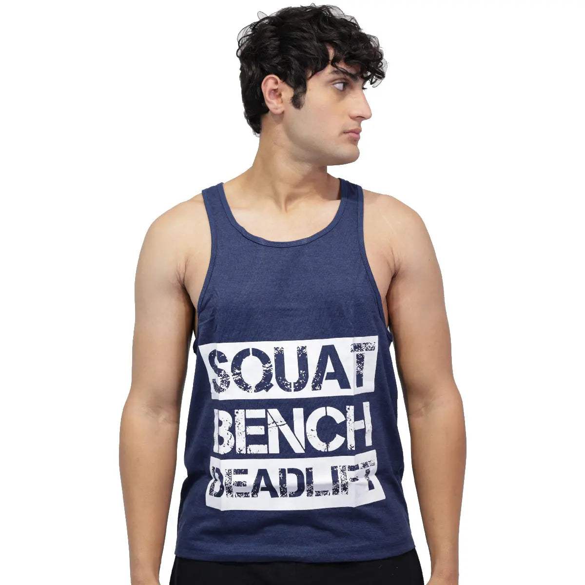 Gym Stringer Squat Bench Deadlift — Blue, S