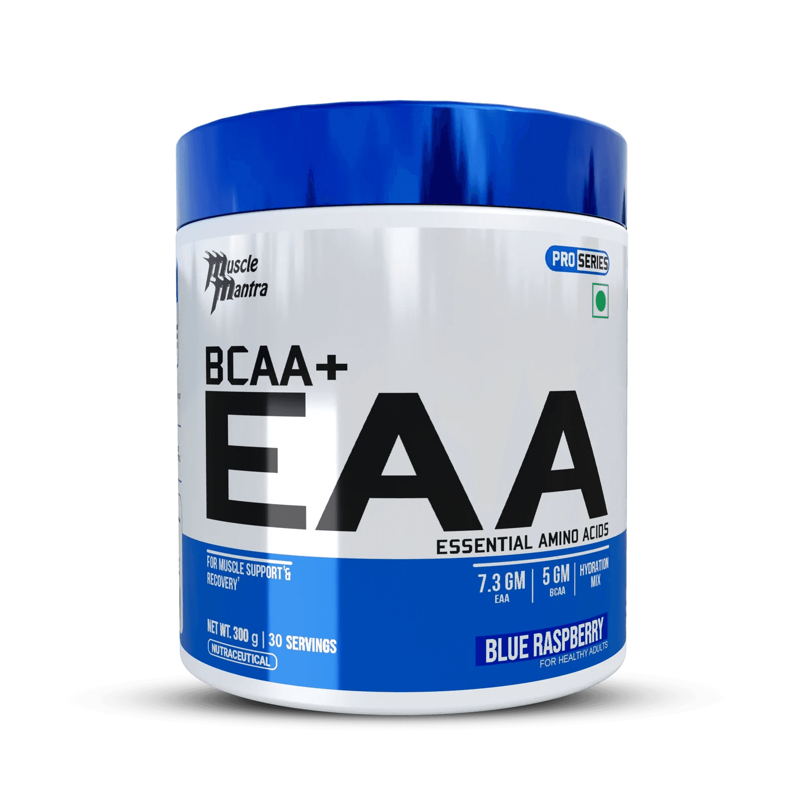 BCAA+ EAA Hydration 300 g — 30 Servings, Blue Raspberry