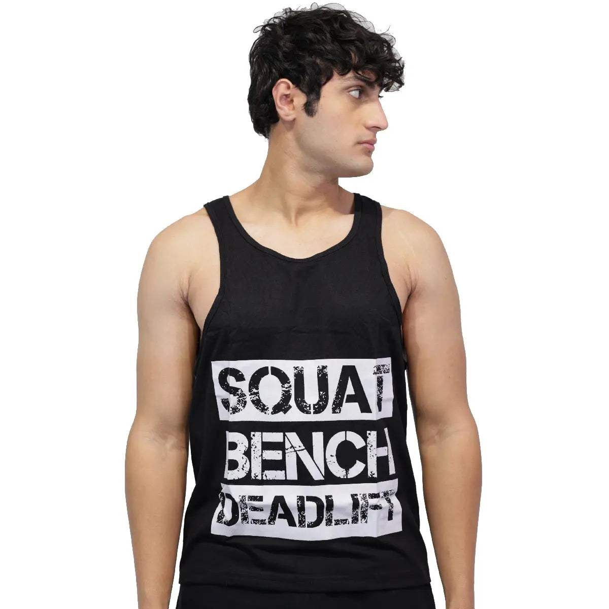 Gym Stringer Squat Bench Deadlift — Black, S
