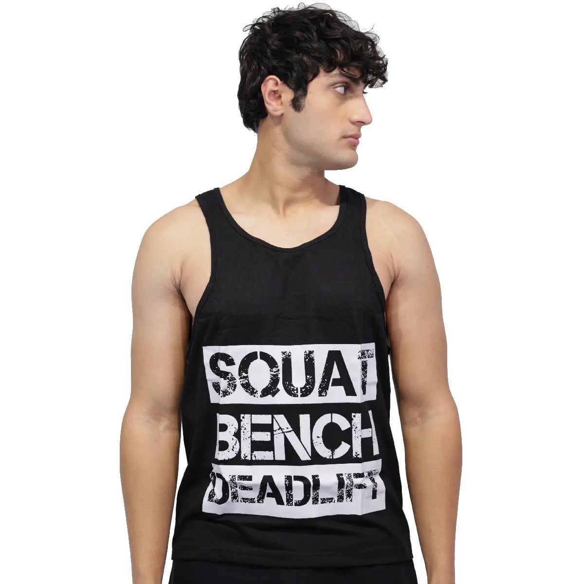 Gym Stringer Squat Bench Deadlift — Black, S