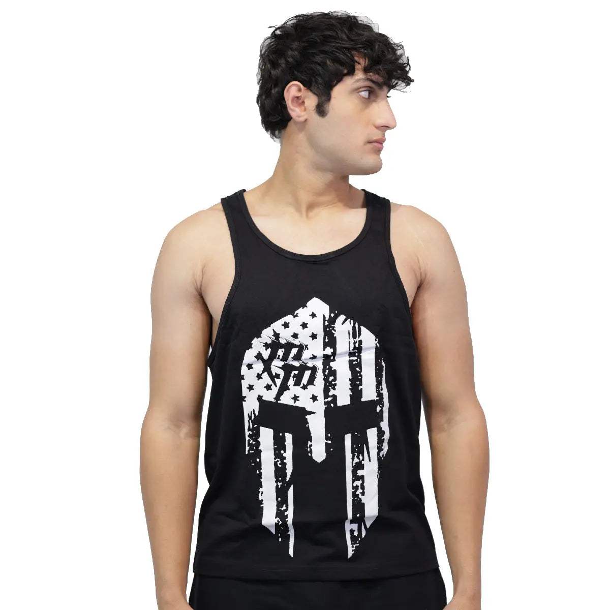 Dominant Skull Gym Stringer — Black, S