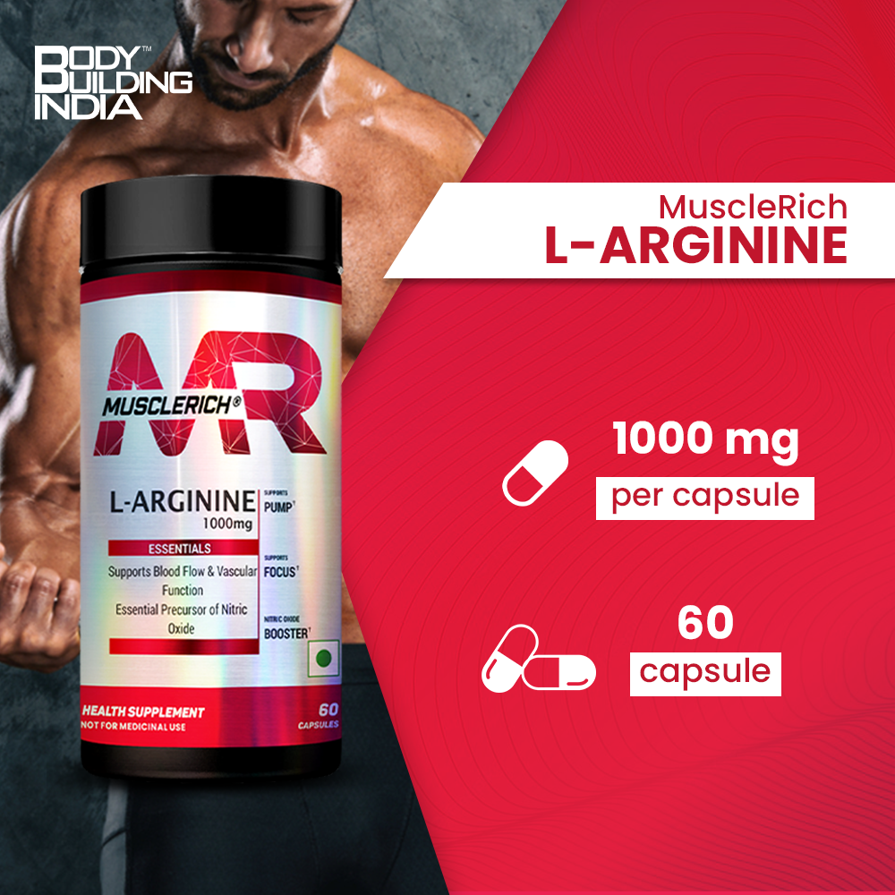 MuscleRich L-Arginine (60 Capsules) – Muscle Mantra