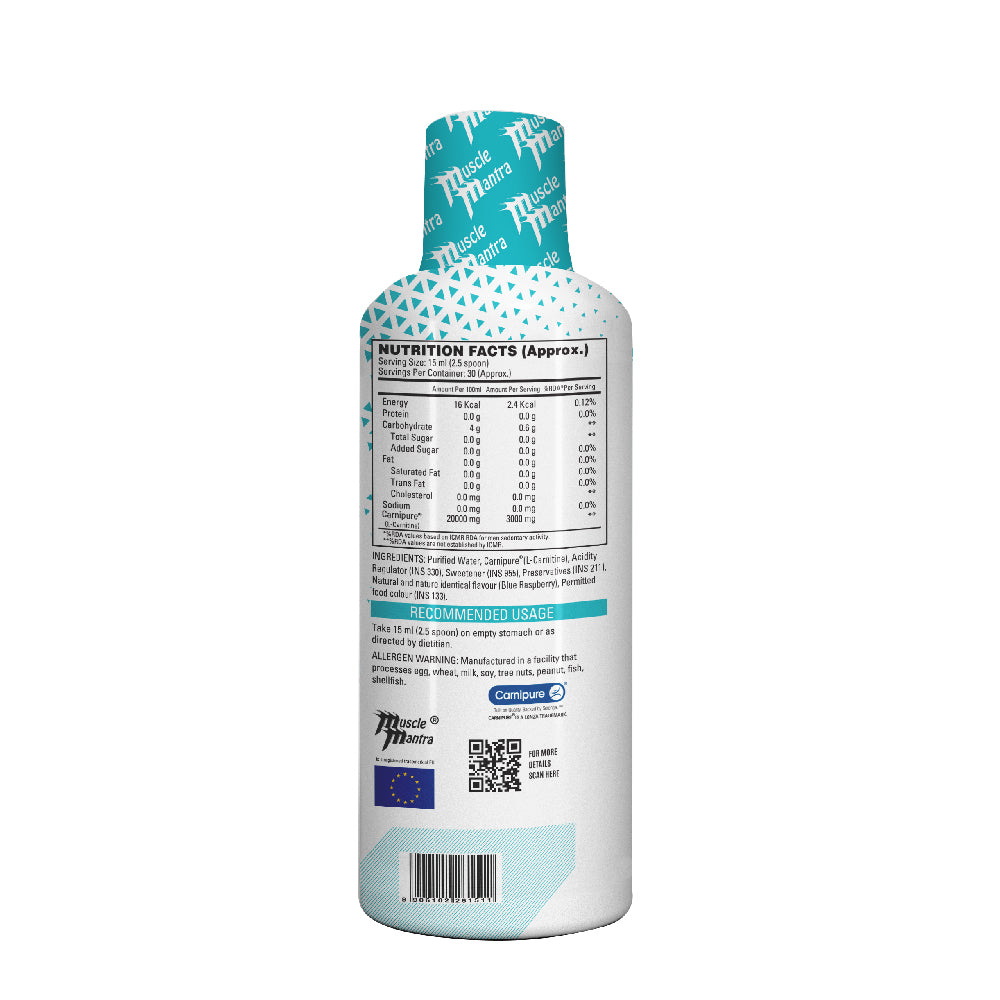Muscle Mantra L-Carnitine 3000MG Liquid Formula